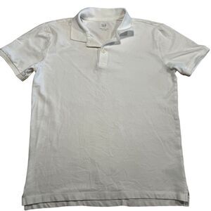 Gap Men's‎ Stretch Pique Polo Shirt White Size S Casual Collared